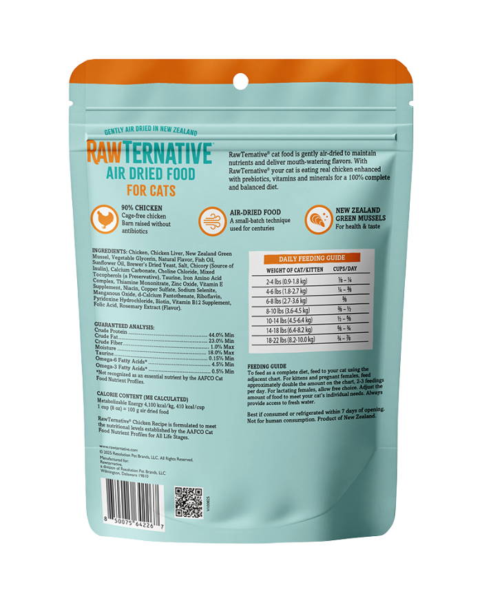 Air-Dried Cat Food, Chicken Recipe