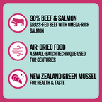 Air-Dried Cat Food, Beef & Salmon Recipe