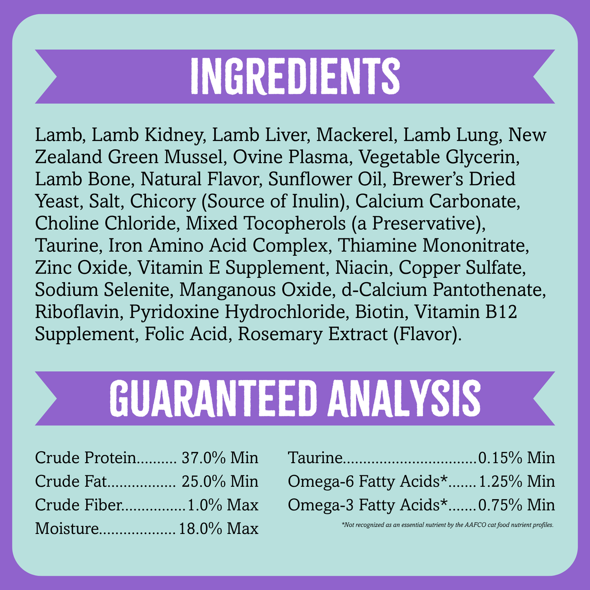 Air-Dried Cat Food, Lamb & Mackerel Recipe