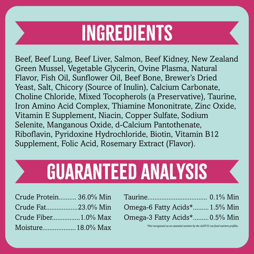 Air-Dried Cat Food, Beef & Salmon Recipe