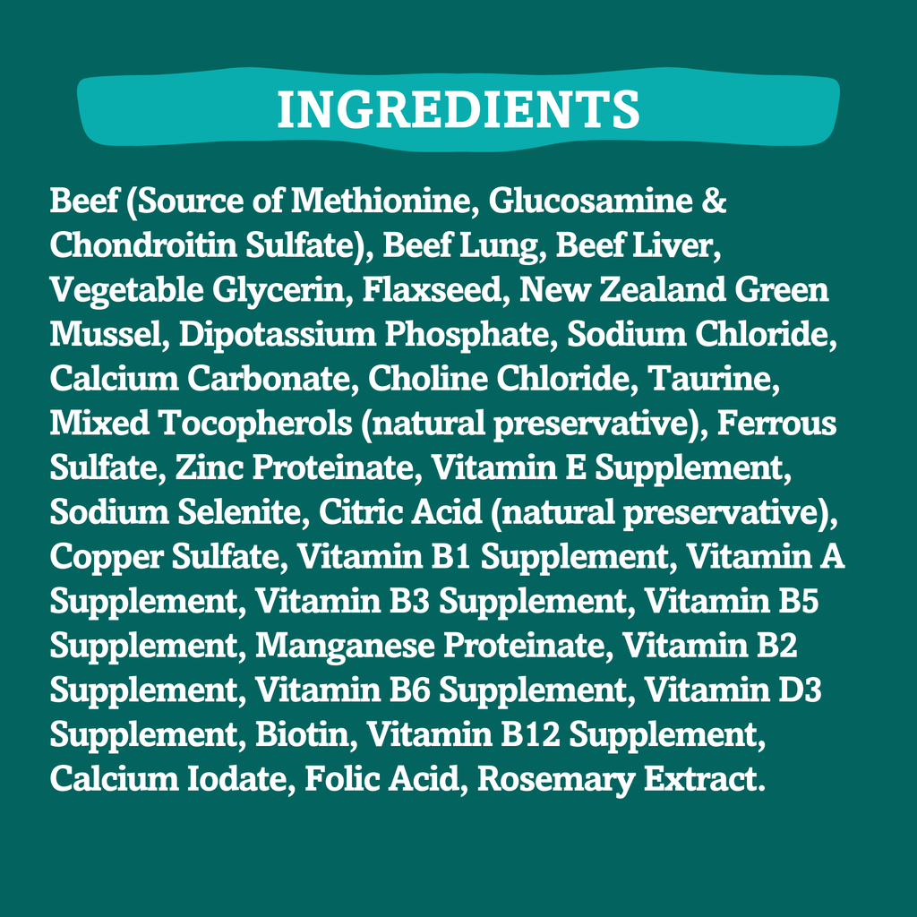 Air-Dried Dog Food, Beef & Beef Organs Recipe