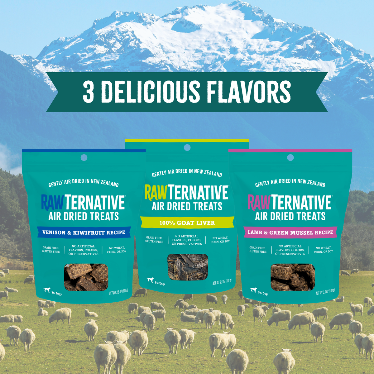 Air-Dried Dog Treats, Lamb & Green Mussel