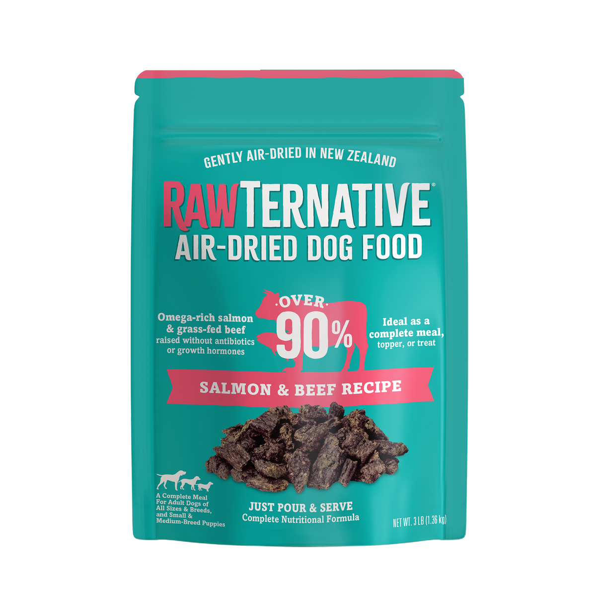 Air-Dried Dog Food, Salmon & Beef Recipe