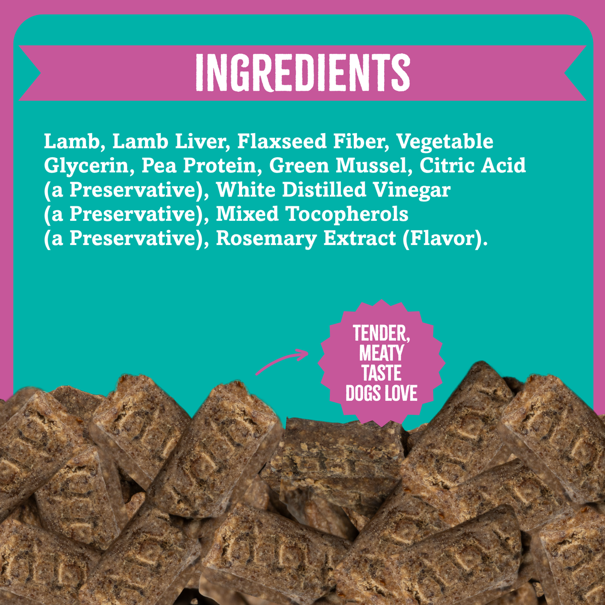 Air-Dried Dog Treats, Lamb & Green Mussel